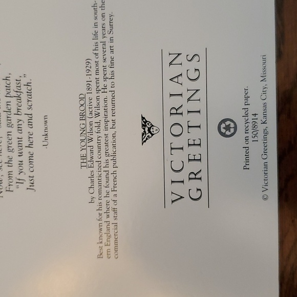 1980's Unused Victorian Greeting Card - "The Chickens" w/Scalloped Envelope - Picture 7 of 12